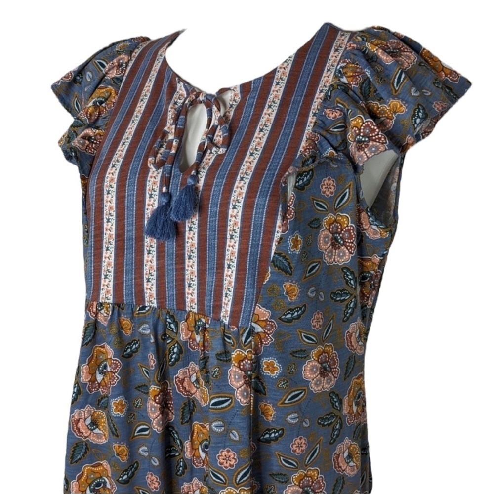 MATILDA JANE Pasture Flutter Dress in Blue/Rust/Cream Size XS—NWOT - Picture 5 of 9